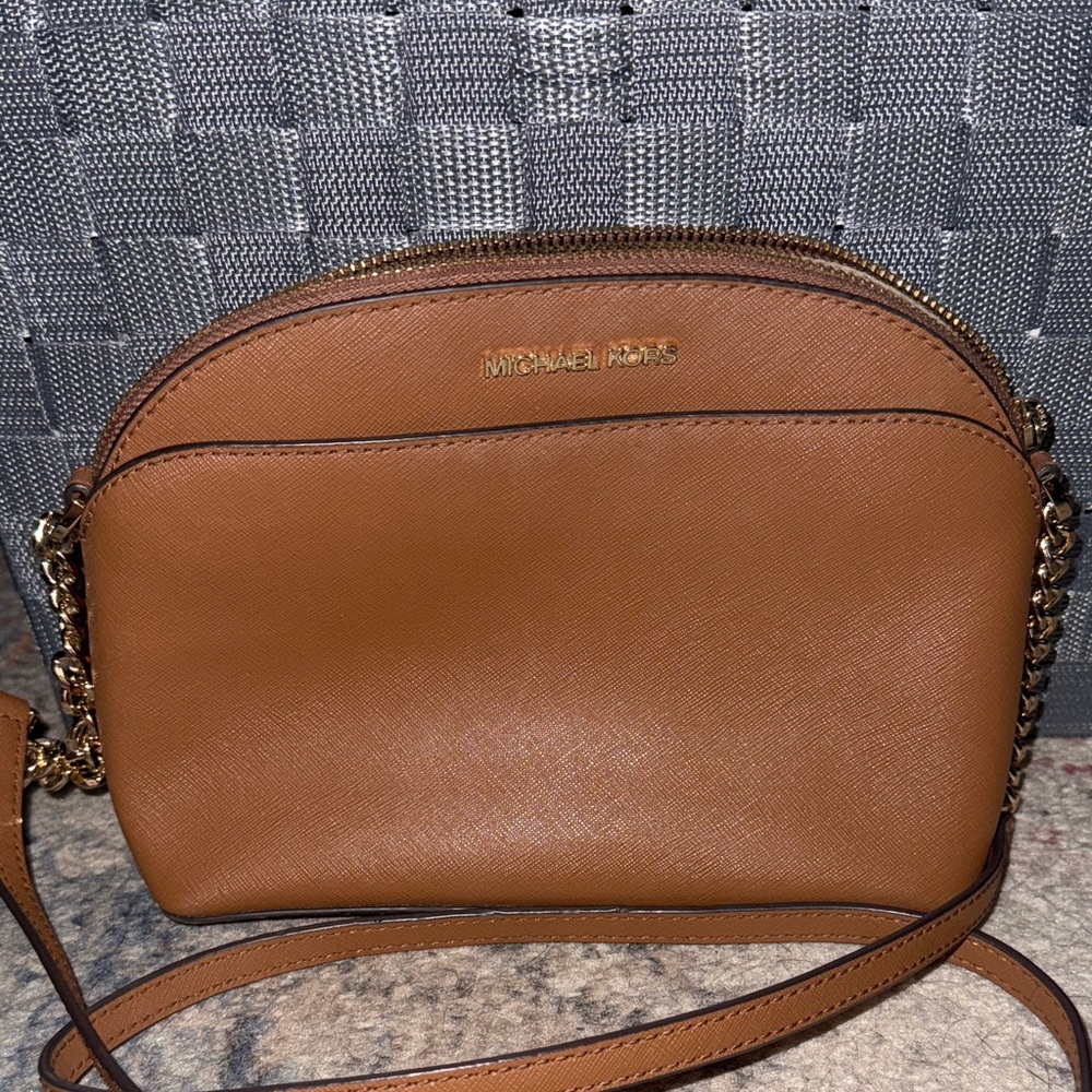 Michael Kors Tan Crossbody Bag with Gold Accents